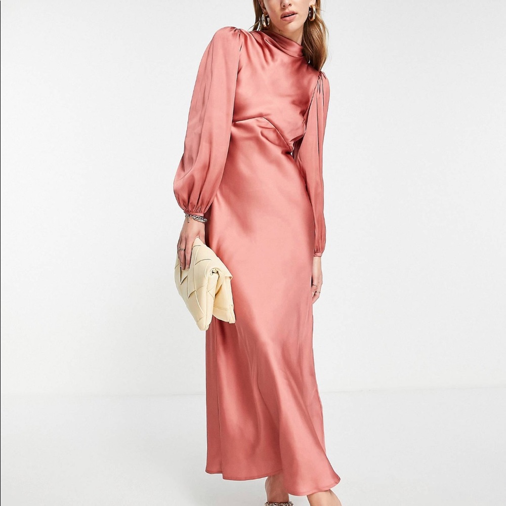 Asos silk midi dress